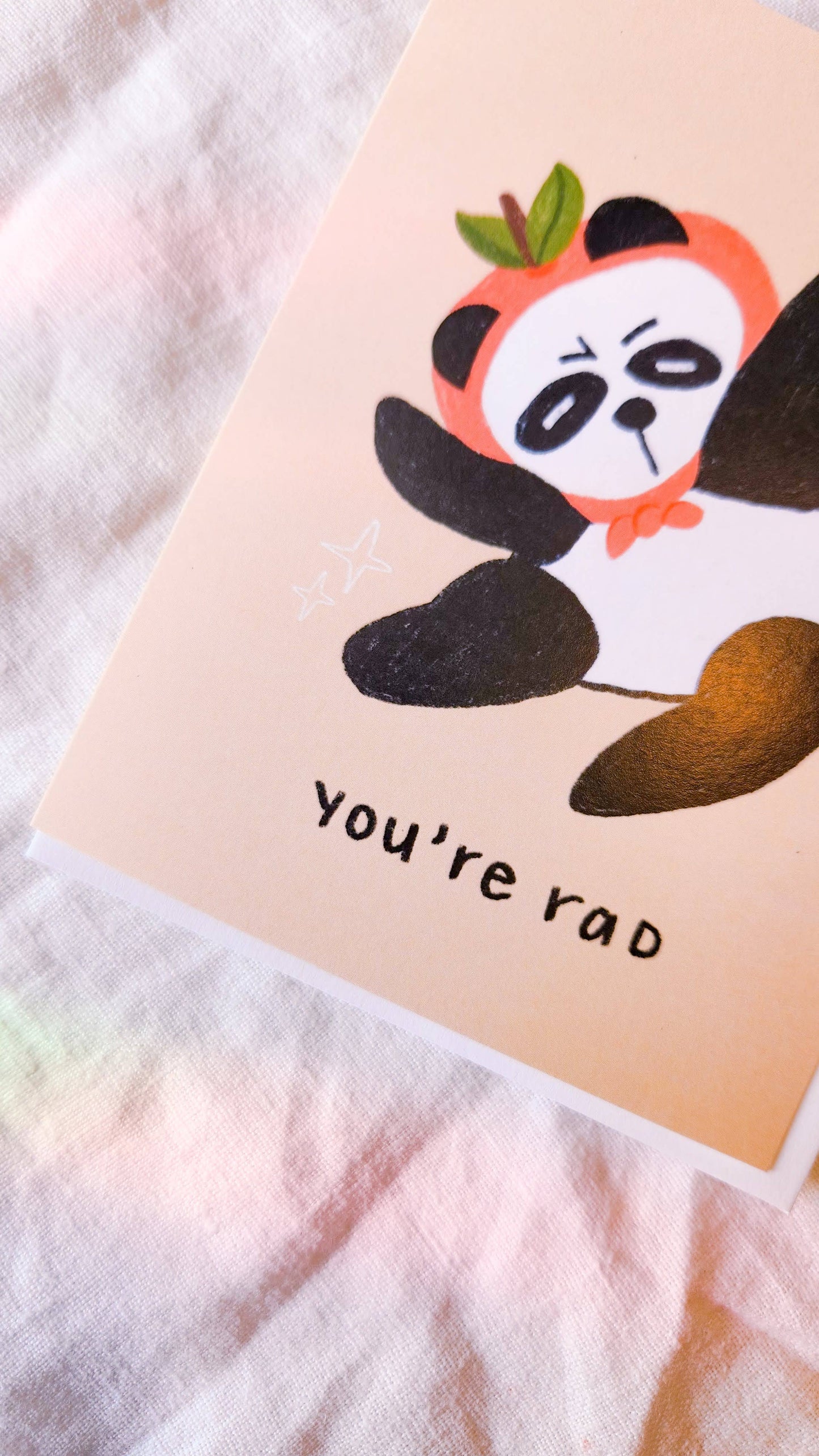 You're Rad Greeting Card Cute Panda Encouragement Cards