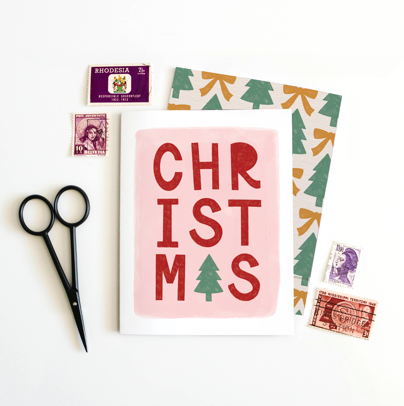 Christmas Hand Lettered | Modern Christmas Holiday Card