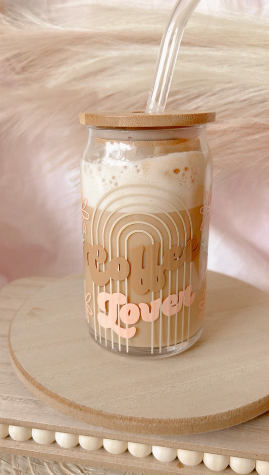 Coffee Lover Retro Iced Coffee Glass