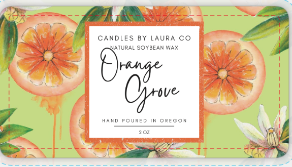 2oz Orange Grove Mini Mason Soy Jar Candle
