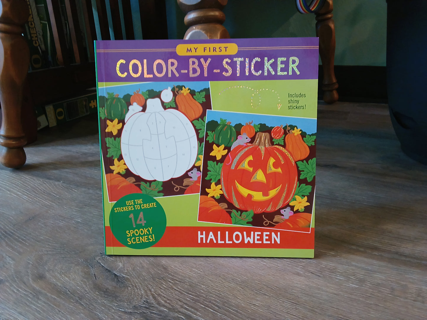 Halloween Color-By-Sticker Book