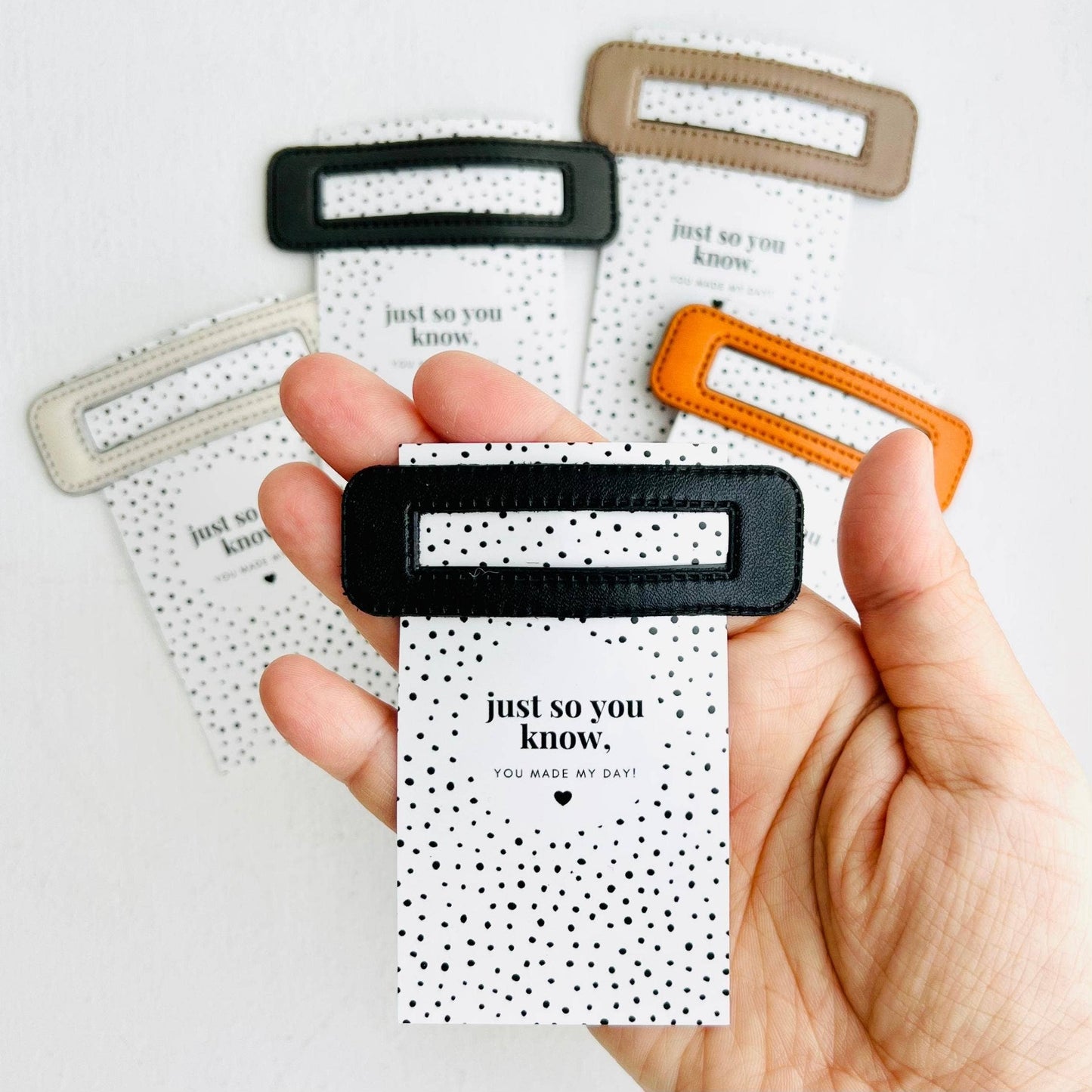 Vegan Leather Hair Clip