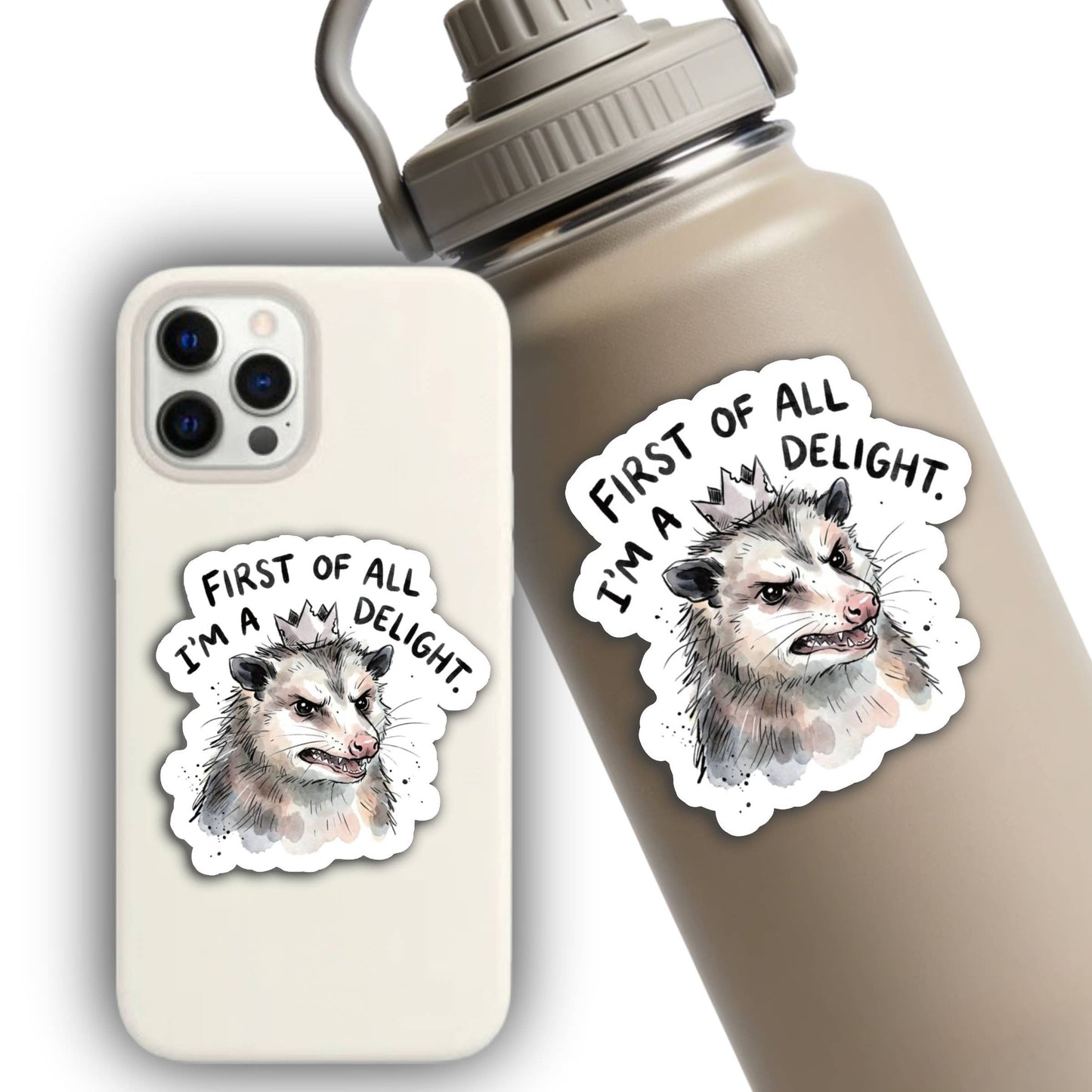 I'm a Delight Possum Sticker