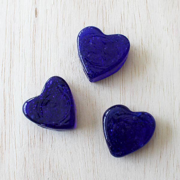 Recycled Glass Hearts