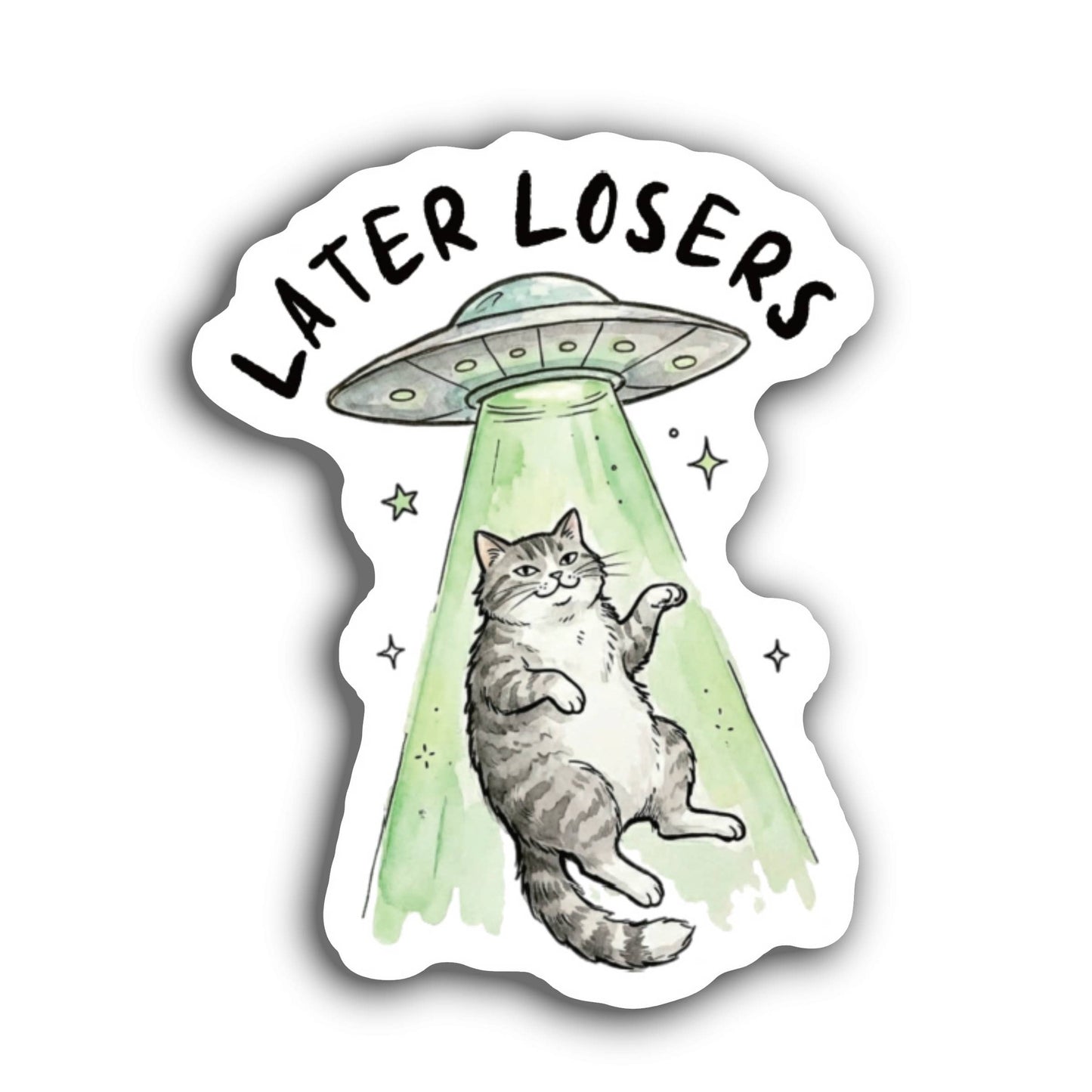 Later Losers Cat Sticker