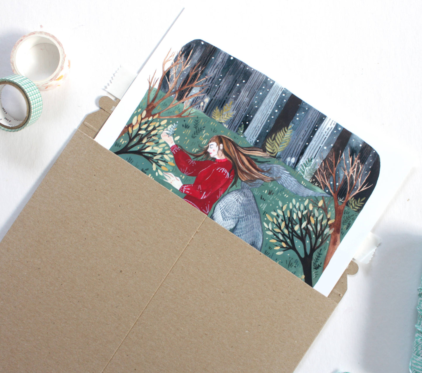 8x10 Print - Girl with Her Wolf