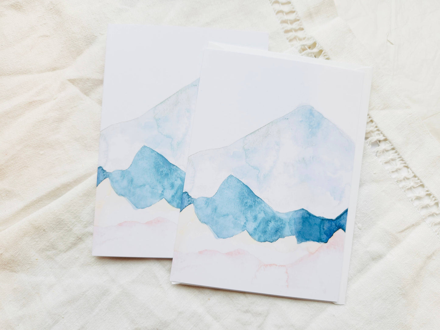PNW Watercolor Mountains Greeting Card