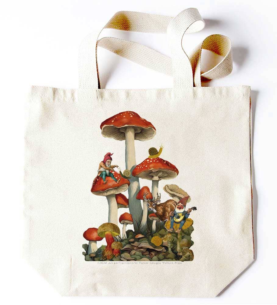 Gnomes on Mushrooms Tote