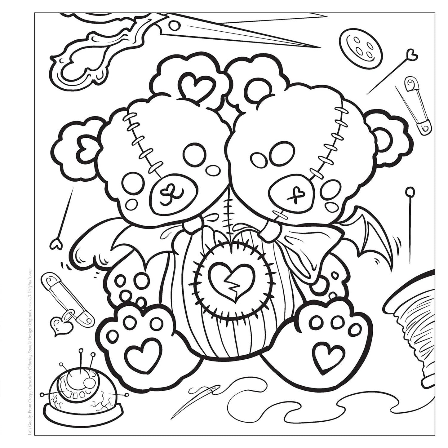 Creepy Curiosities Coloring Book - Eerie Designs to Delight!