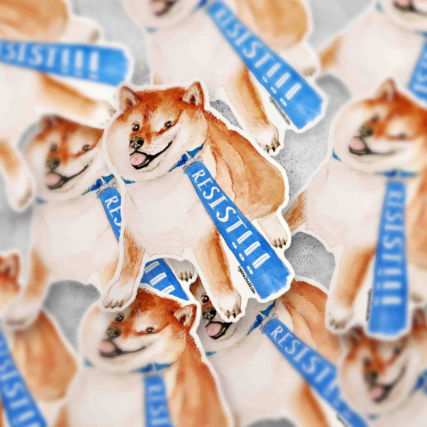 Shiba Inu Dog Resist Sticker