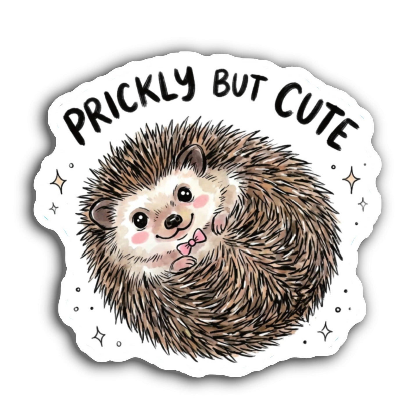 Prickly But Cute Hedgehog Sticker