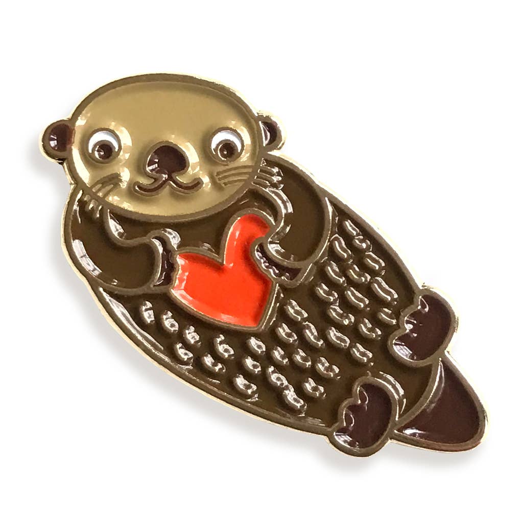 Otter Love Enamel Pin