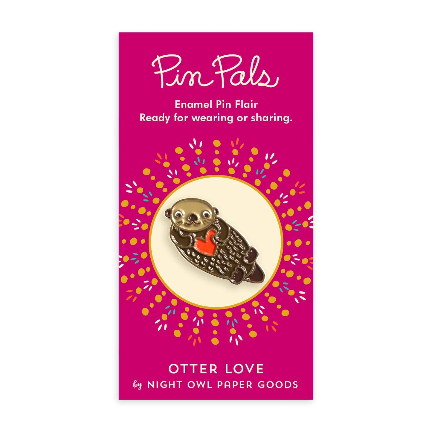 Otter Love Enamel Pin