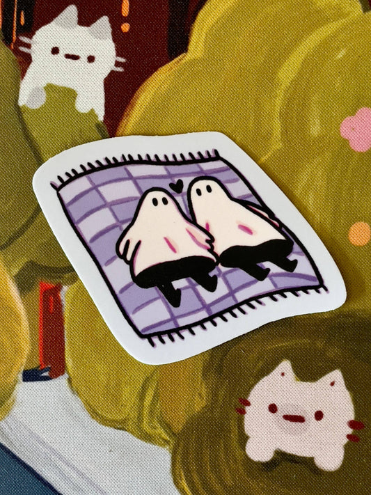 Ghostie Lovers Stargazing Sticker