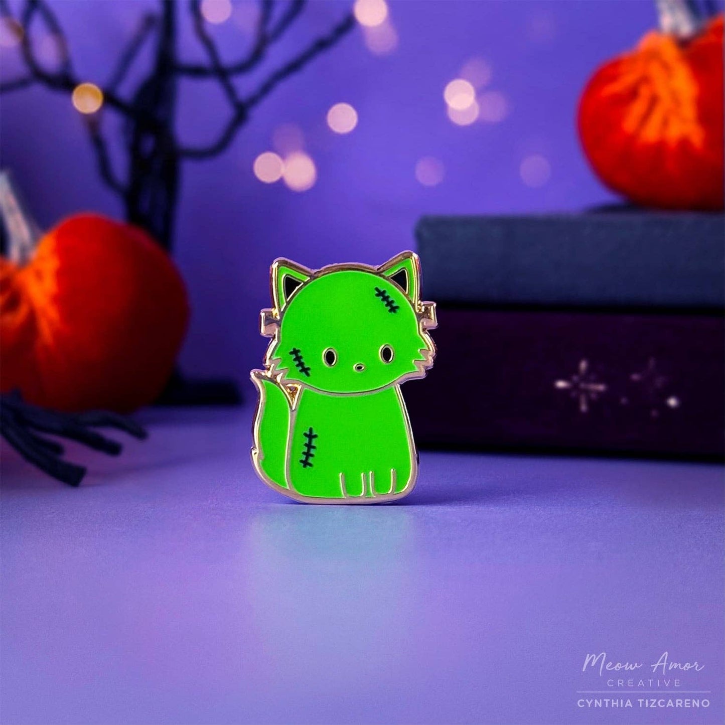 Frankenstein Kitty Enamel Pin
