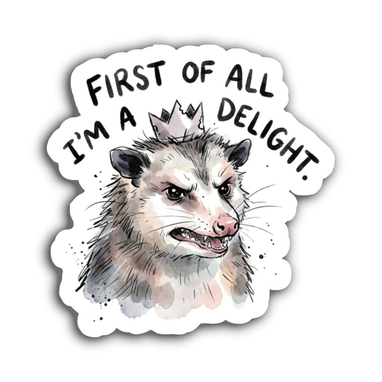 I'm a Delight Possum Sticker
