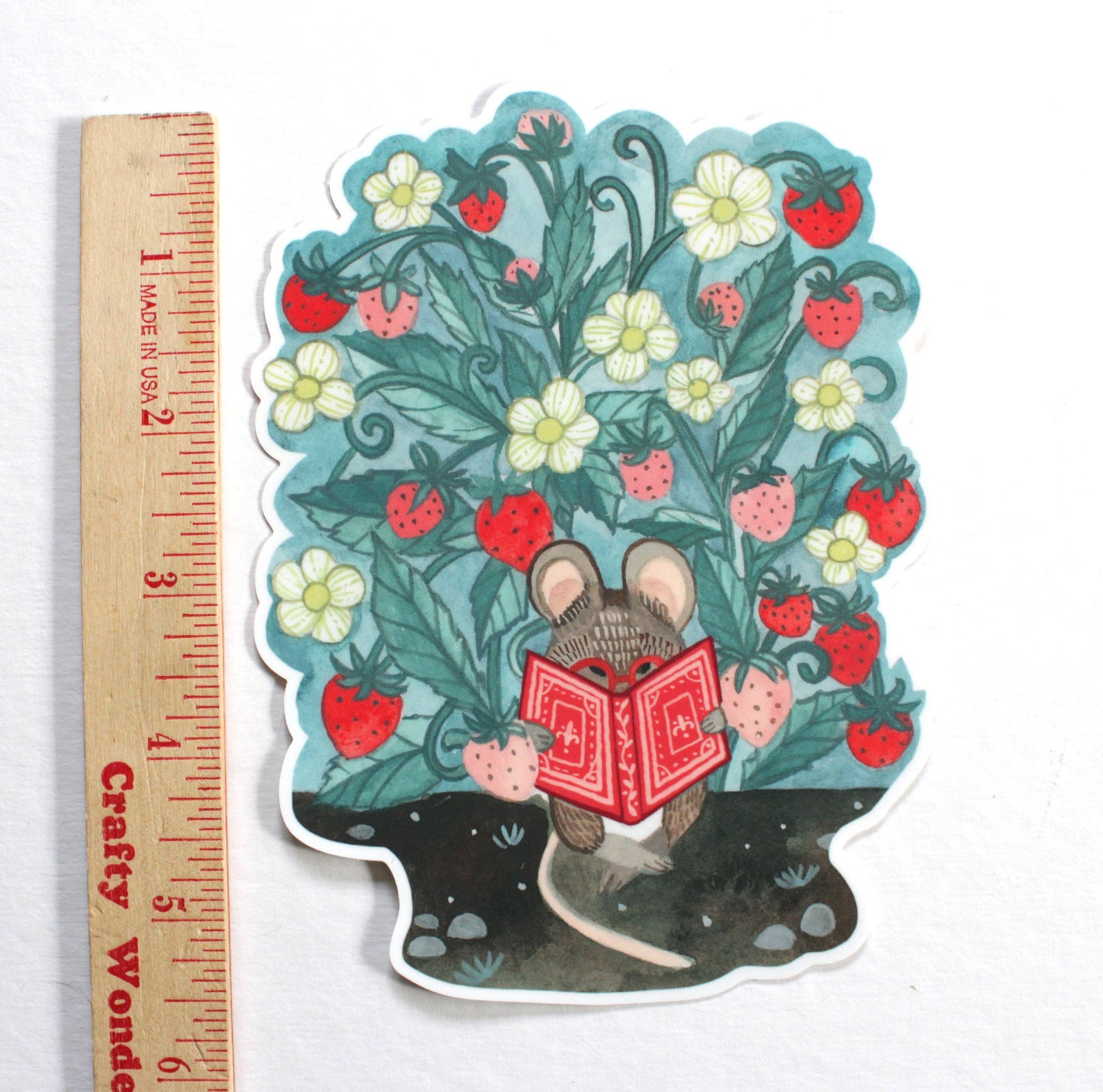 Bookworm Mouse Sticker