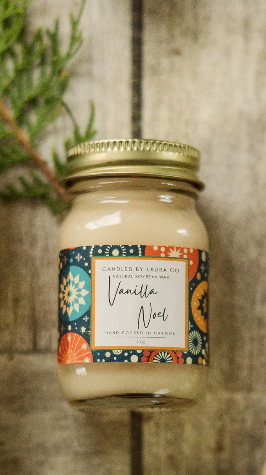 2 oz Mini Vanilla Noel Soy Jar Candle