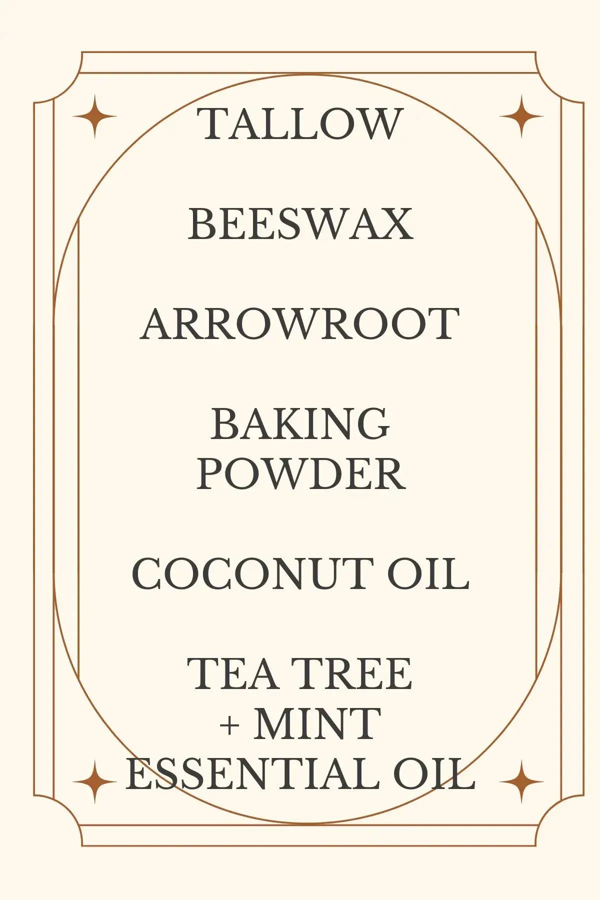Natural Grass Fed Tallow Deodorant