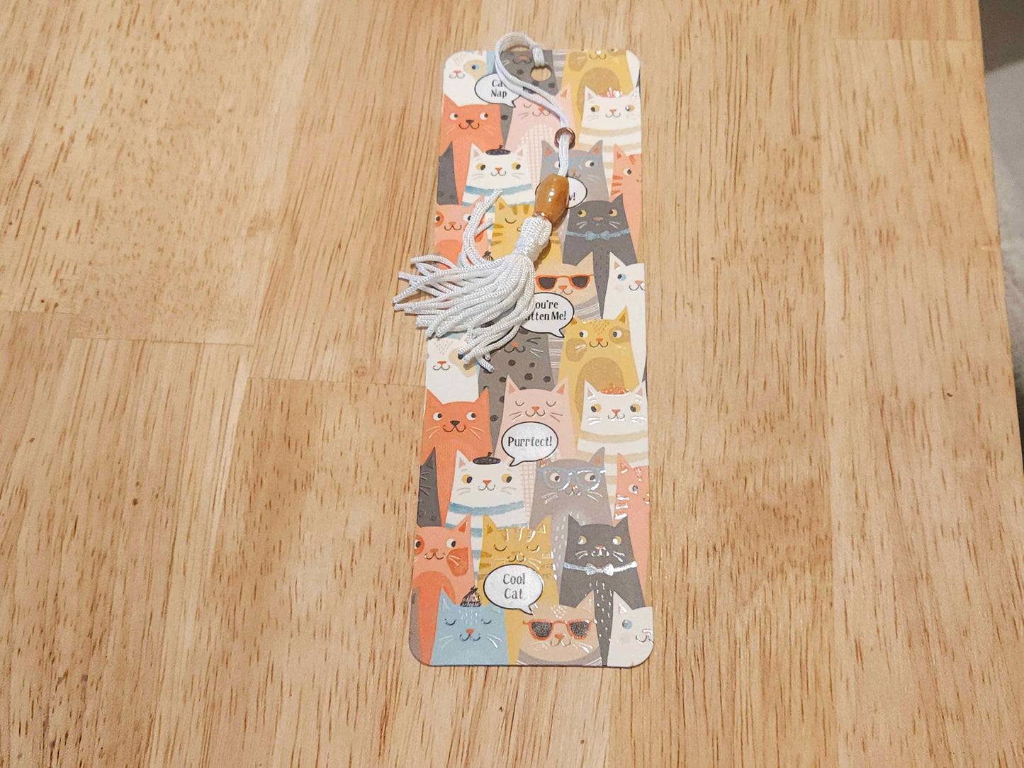 Cat Beaded Bookmark