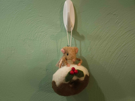 Felt Mouse Donut Ornament