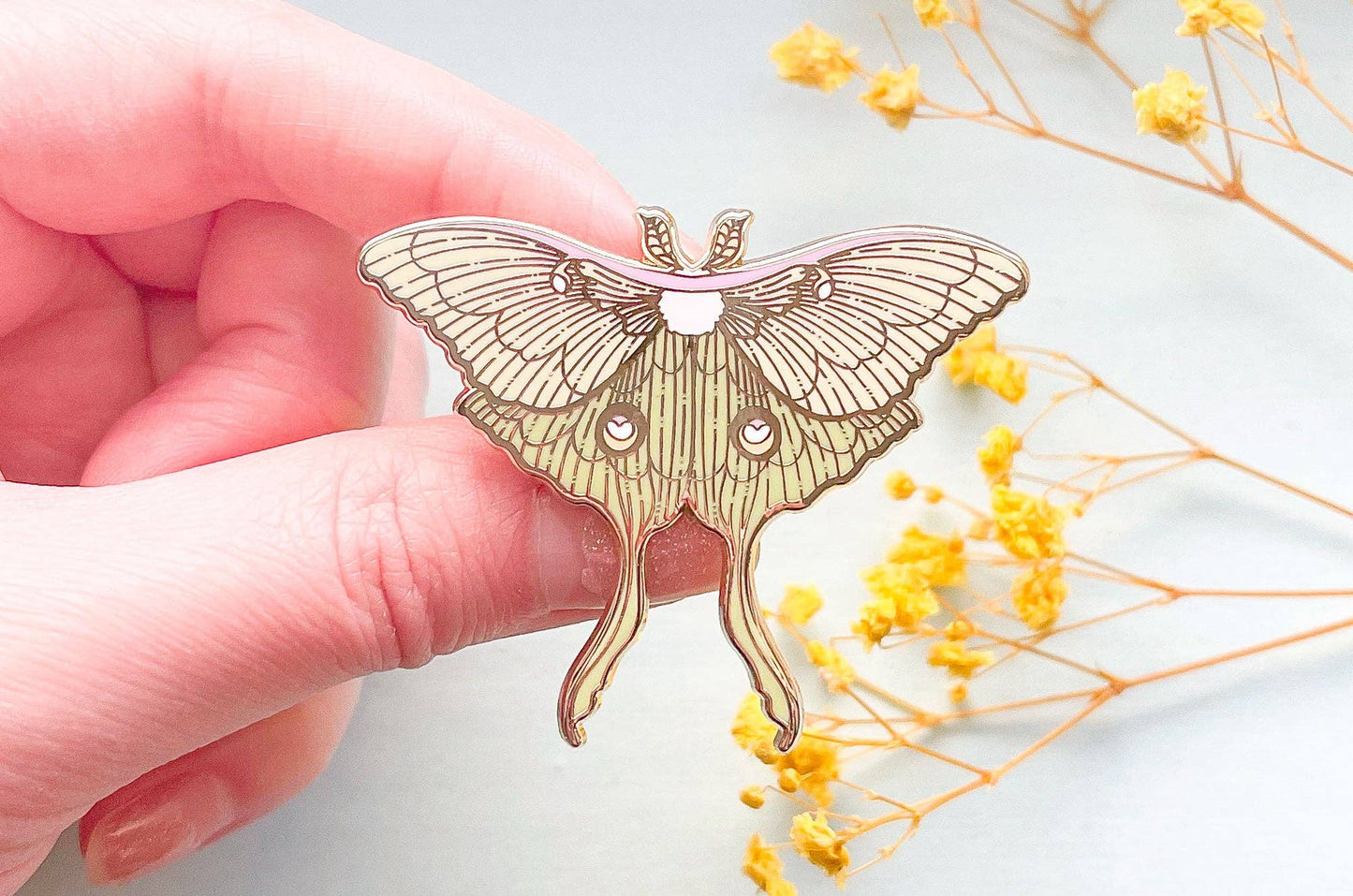 Luna Moth (Actias luna) Enamel Pin