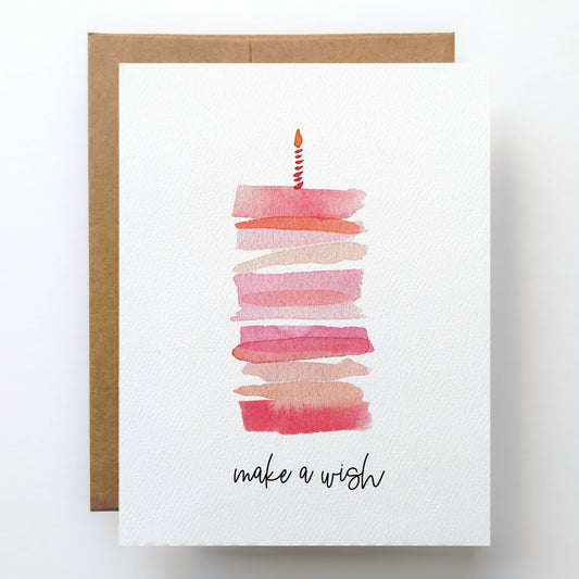 Pink Cake Birthday Card