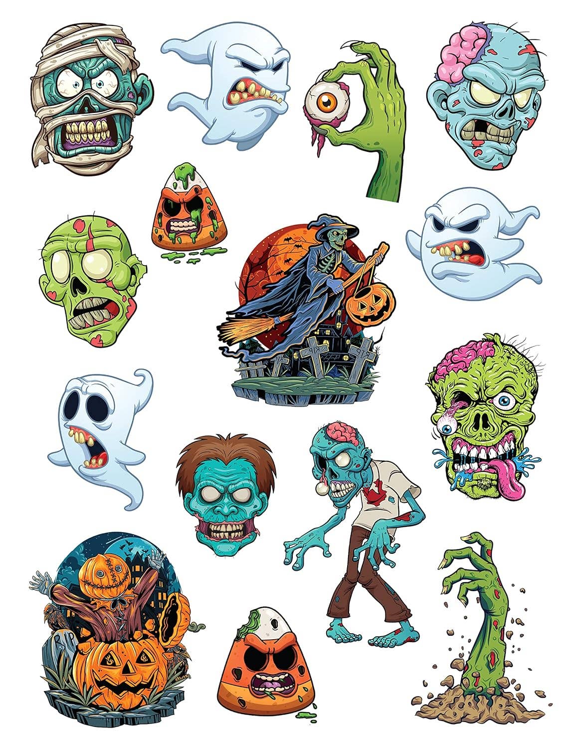 Creepy Things Coloring Book with Stickers & Poster