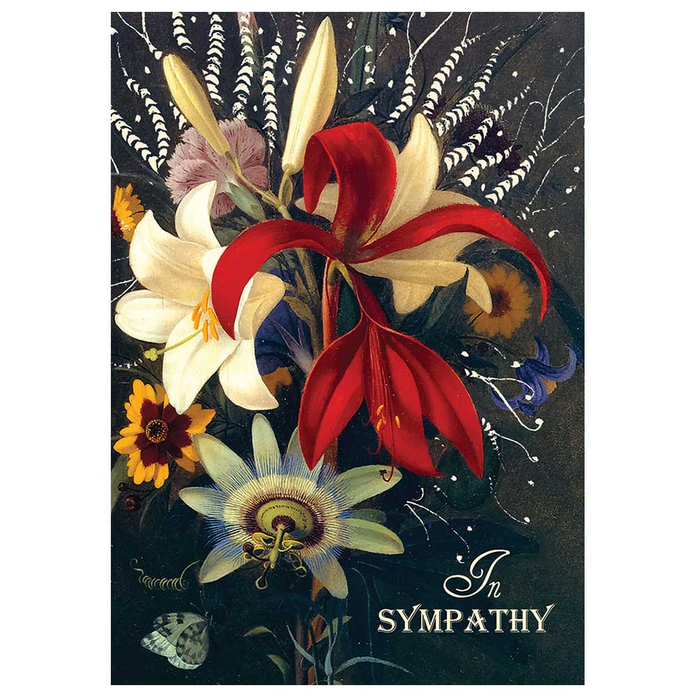 In Sympathy Lily Passionflower Greeting Card
