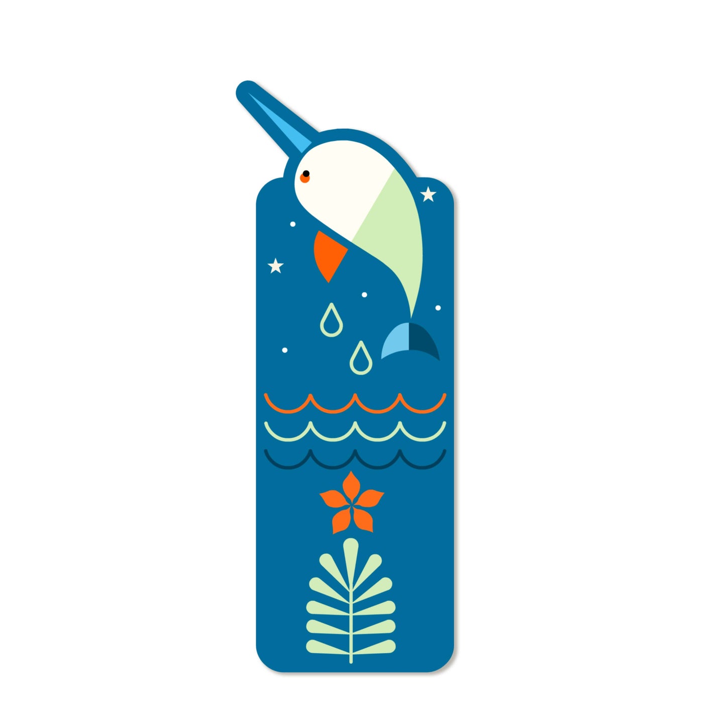 Narwhal Die Cut Bookmark