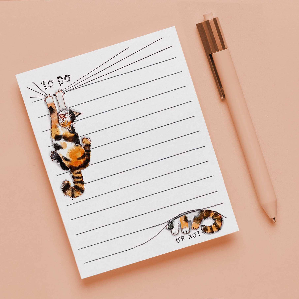 Calico To Do Or Not Notepad - To-Do List Memo Pad