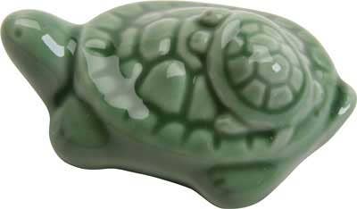Green Turtle with Baby Chopstick Rest