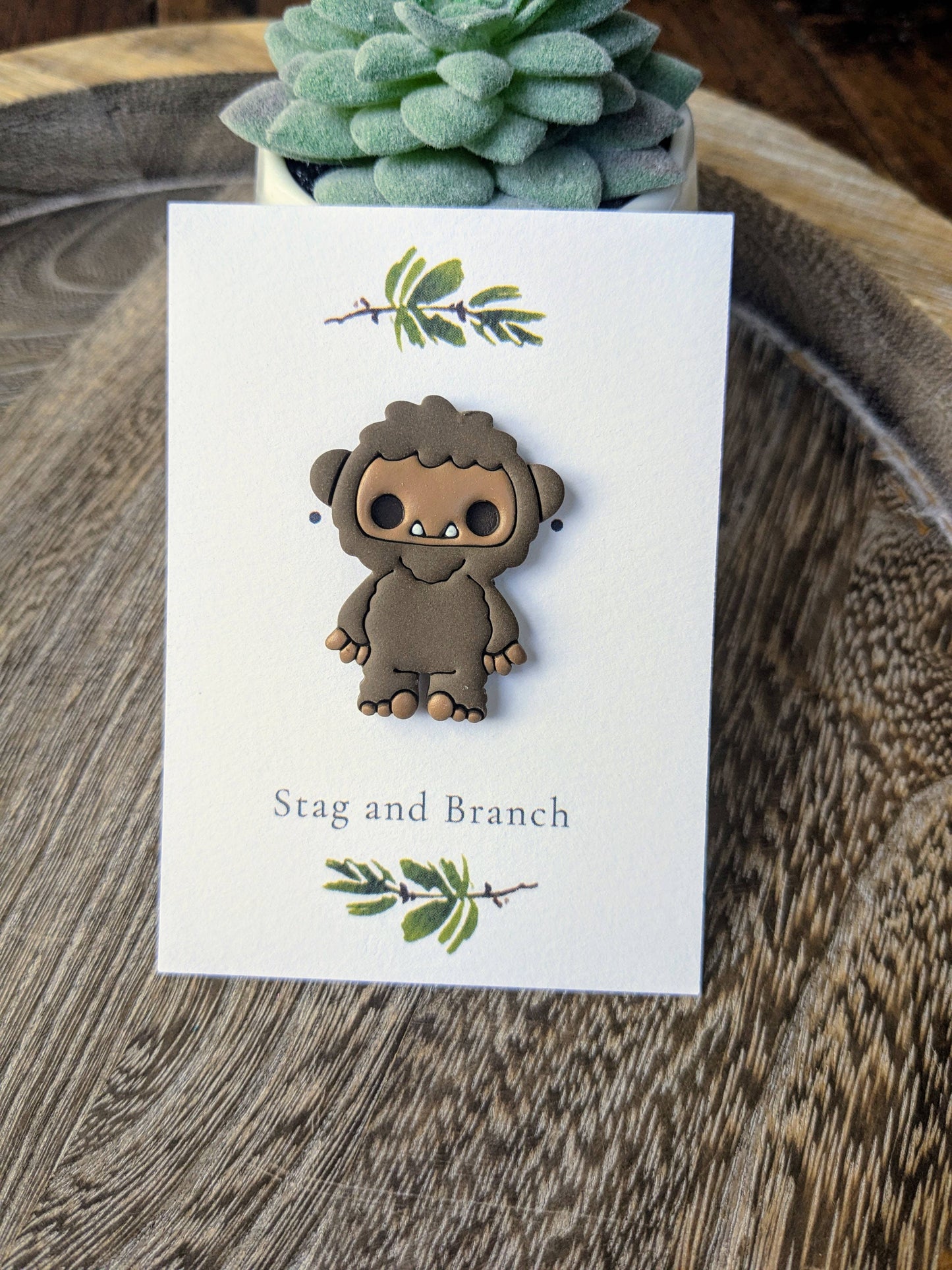 Big Foot Polymer Clay Pin