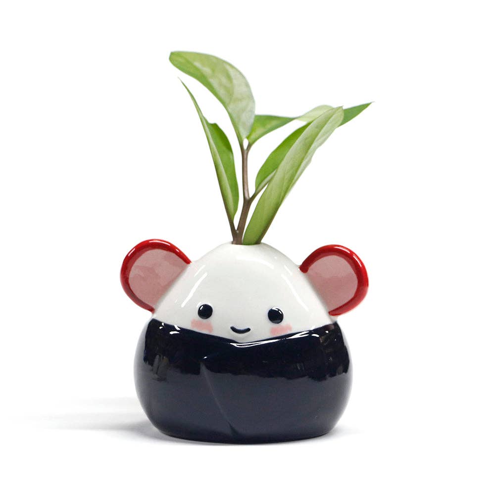 3.5"H Mini Ceramic Vase Onigiri Mouse