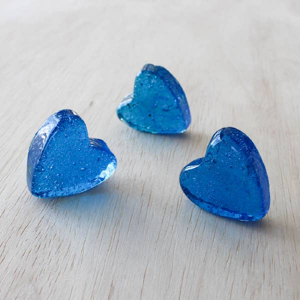 Recycled Glass Hearts
