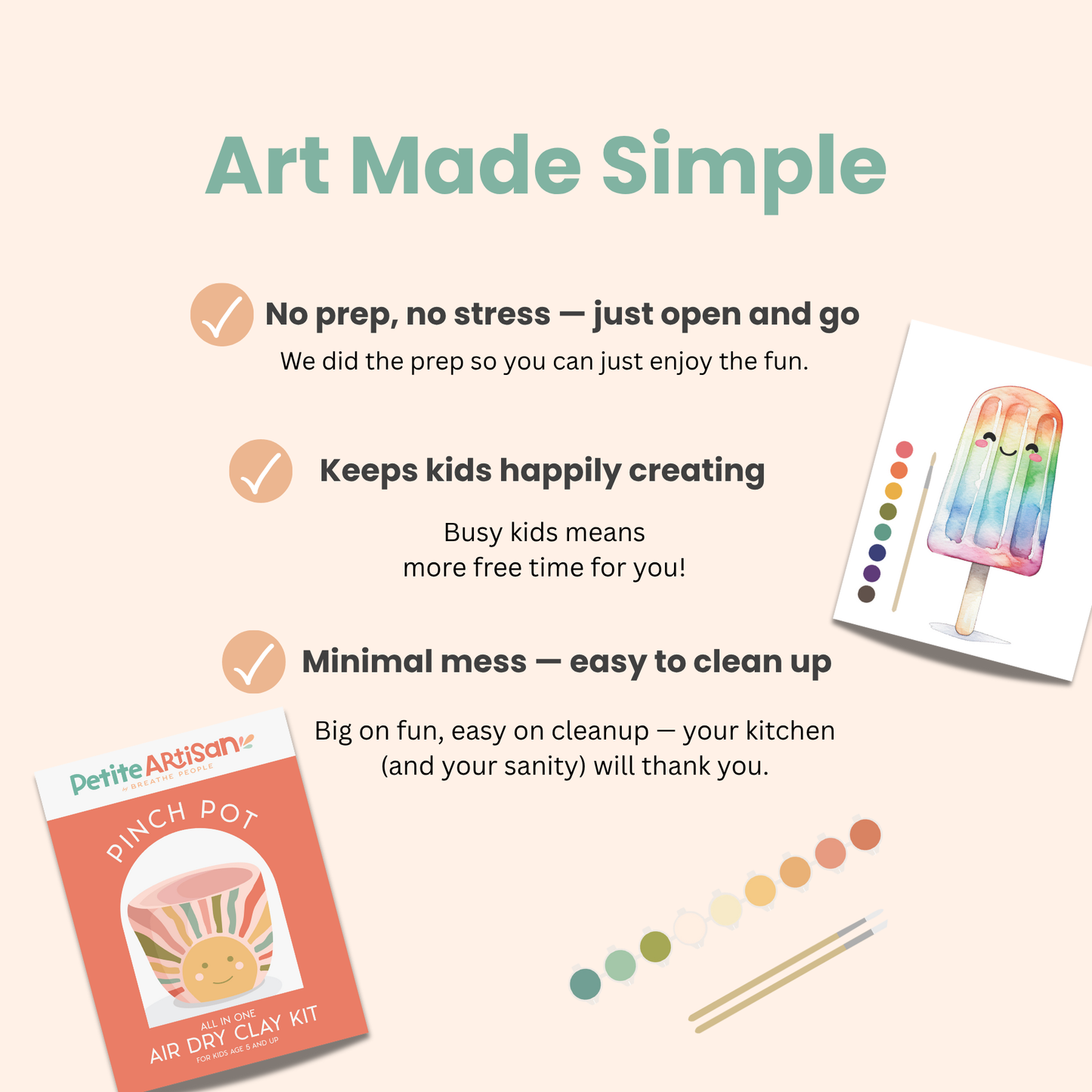 Kids' All-In-One Watercolor Kit – Happy Ice Cream