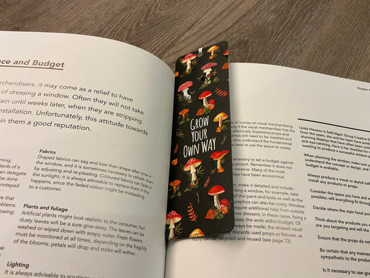 Mushrooms Beaded Bookmark