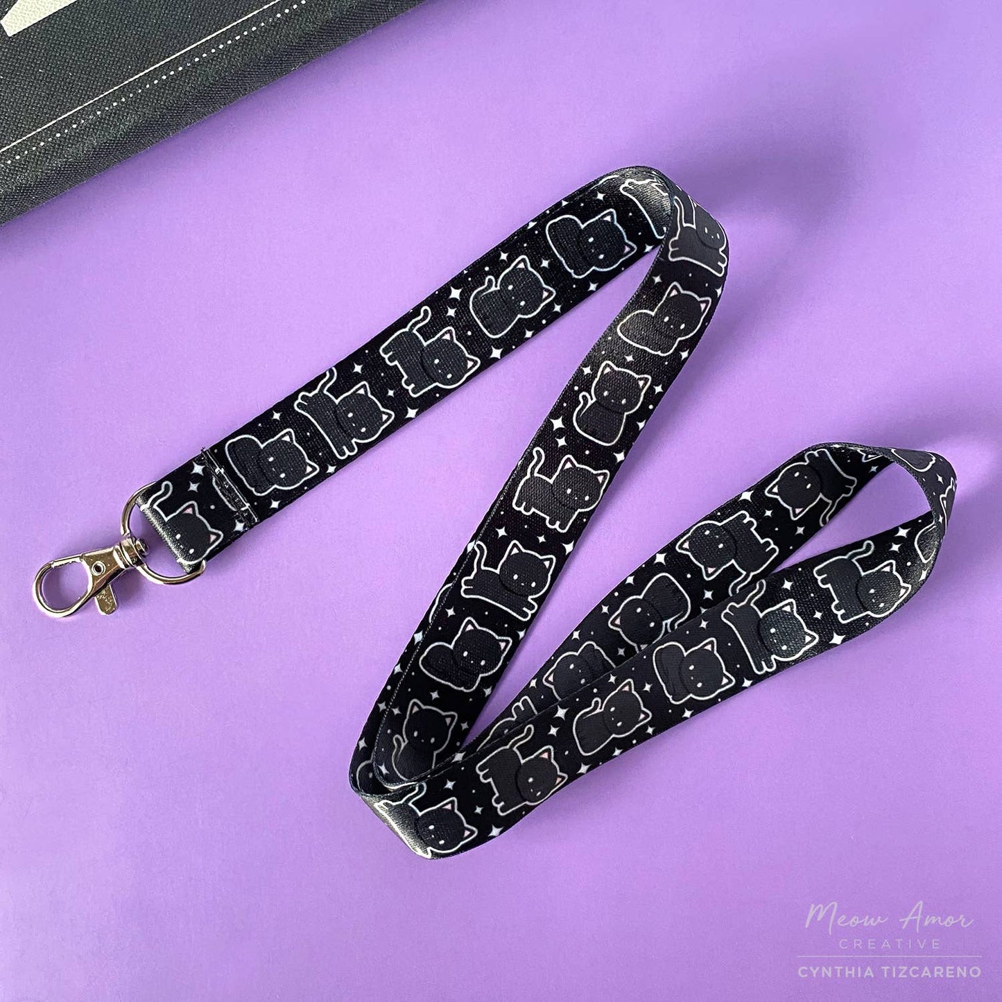 Black Cat Lanyard