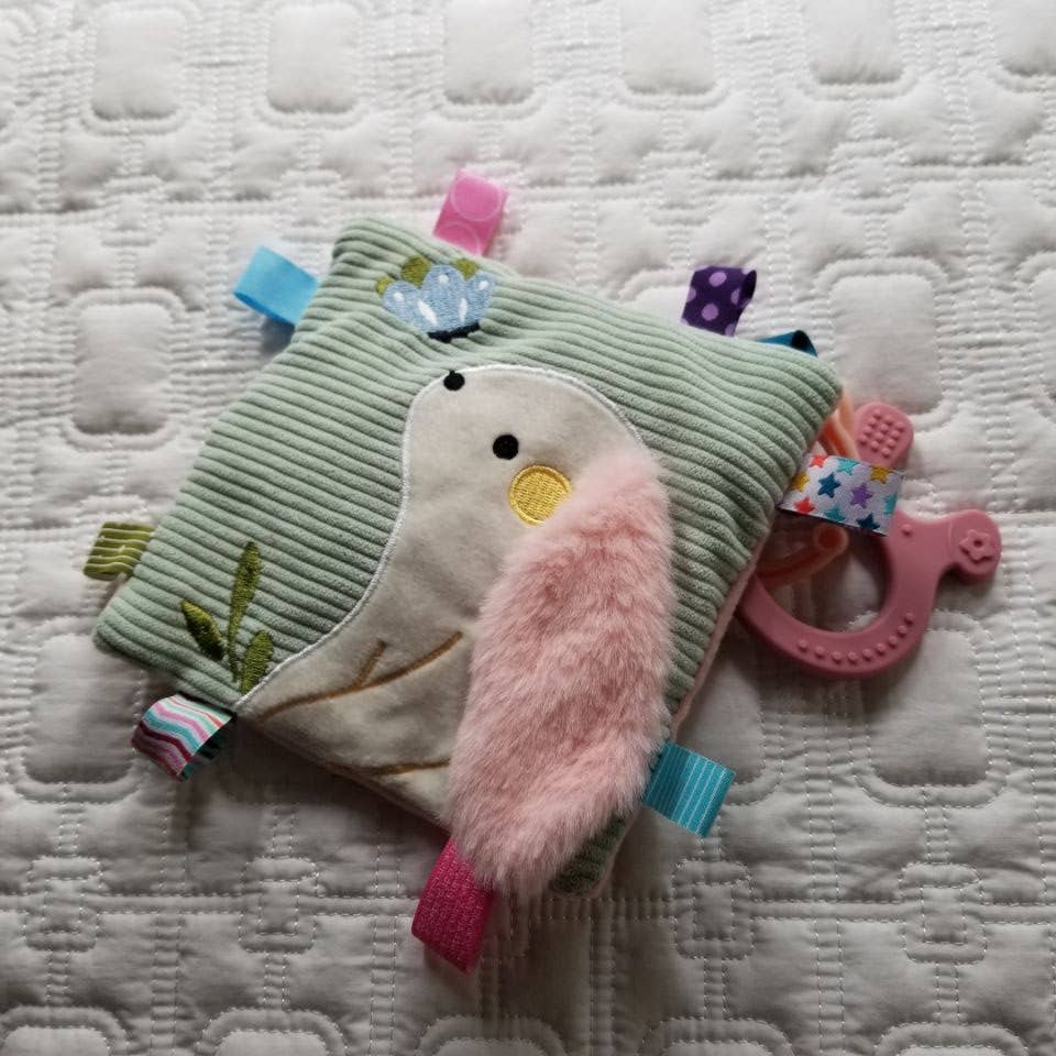 Organic Bunny Rattle Teether Sensory Toy