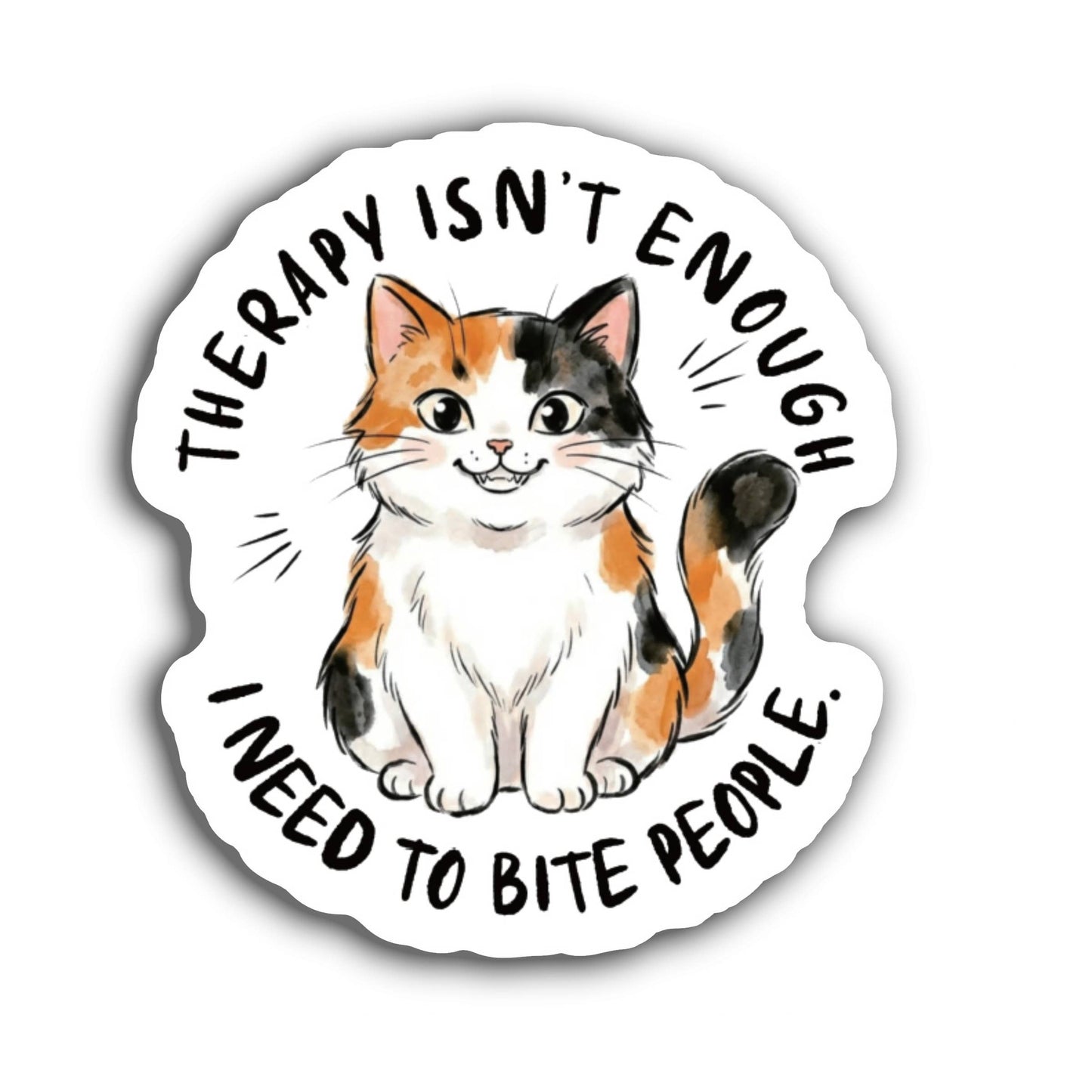 Therapy Cat Sticker