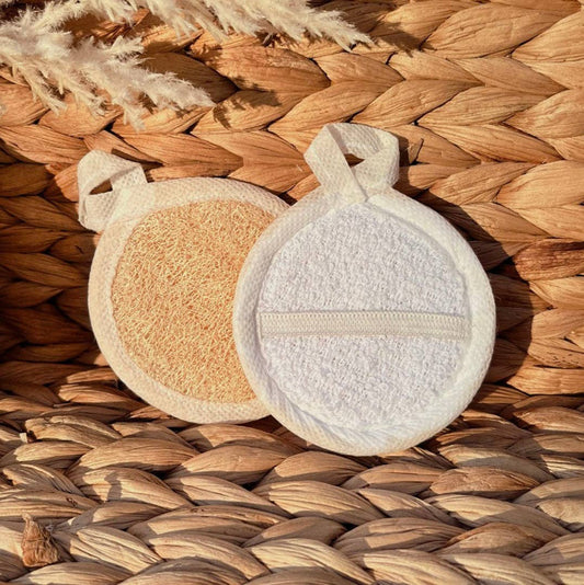 Round Facial Loofah Pads - 2 Pack