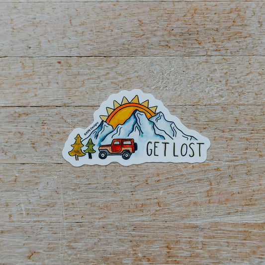 Get Lost Jeep Vinyl Sticker