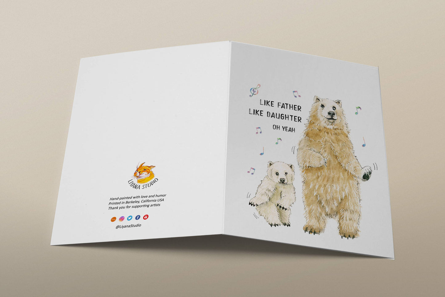 Dance With Bear Dad - Funny Fathers Day Card