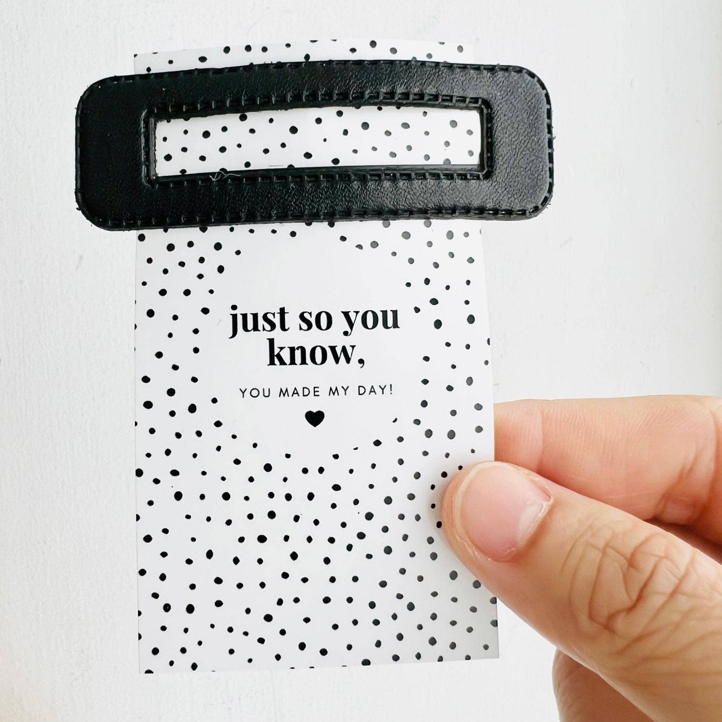 Vegan Leather Hair Clip