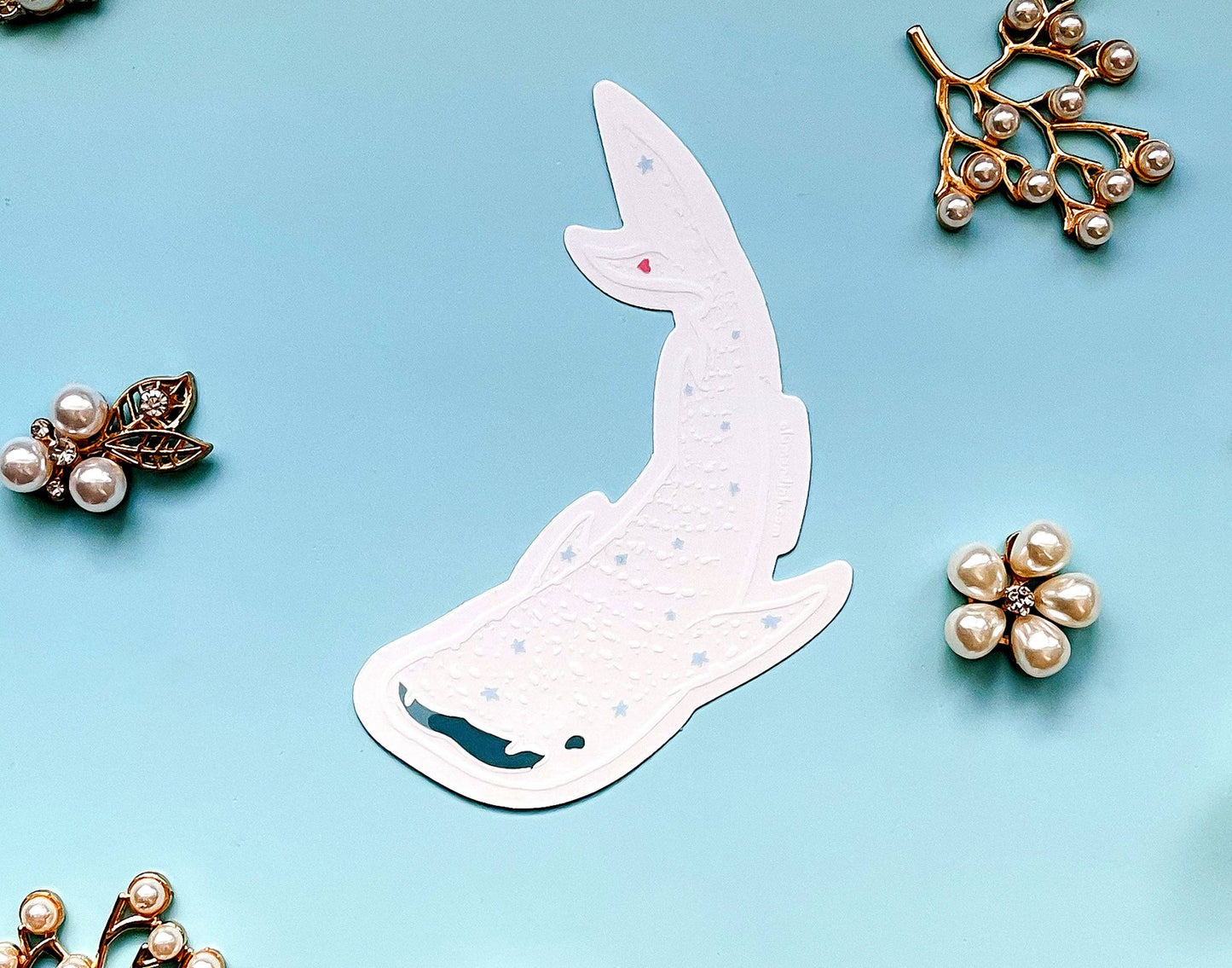 Transparent Starry Whale Shark Sticker