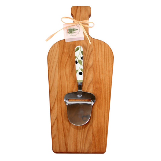 Large Wine Bottle Board with Cheese Planer