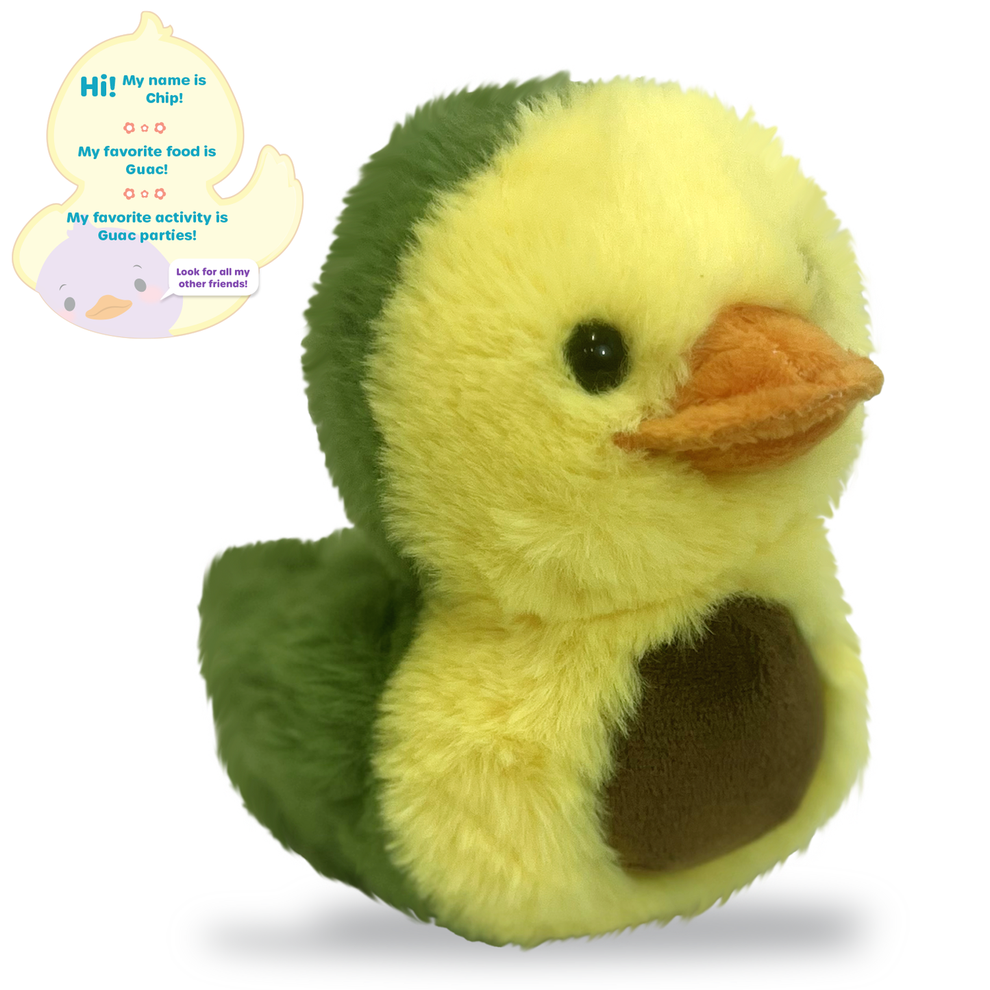 World's Softest Plush - 7" Chip Plush Duckee Avocado