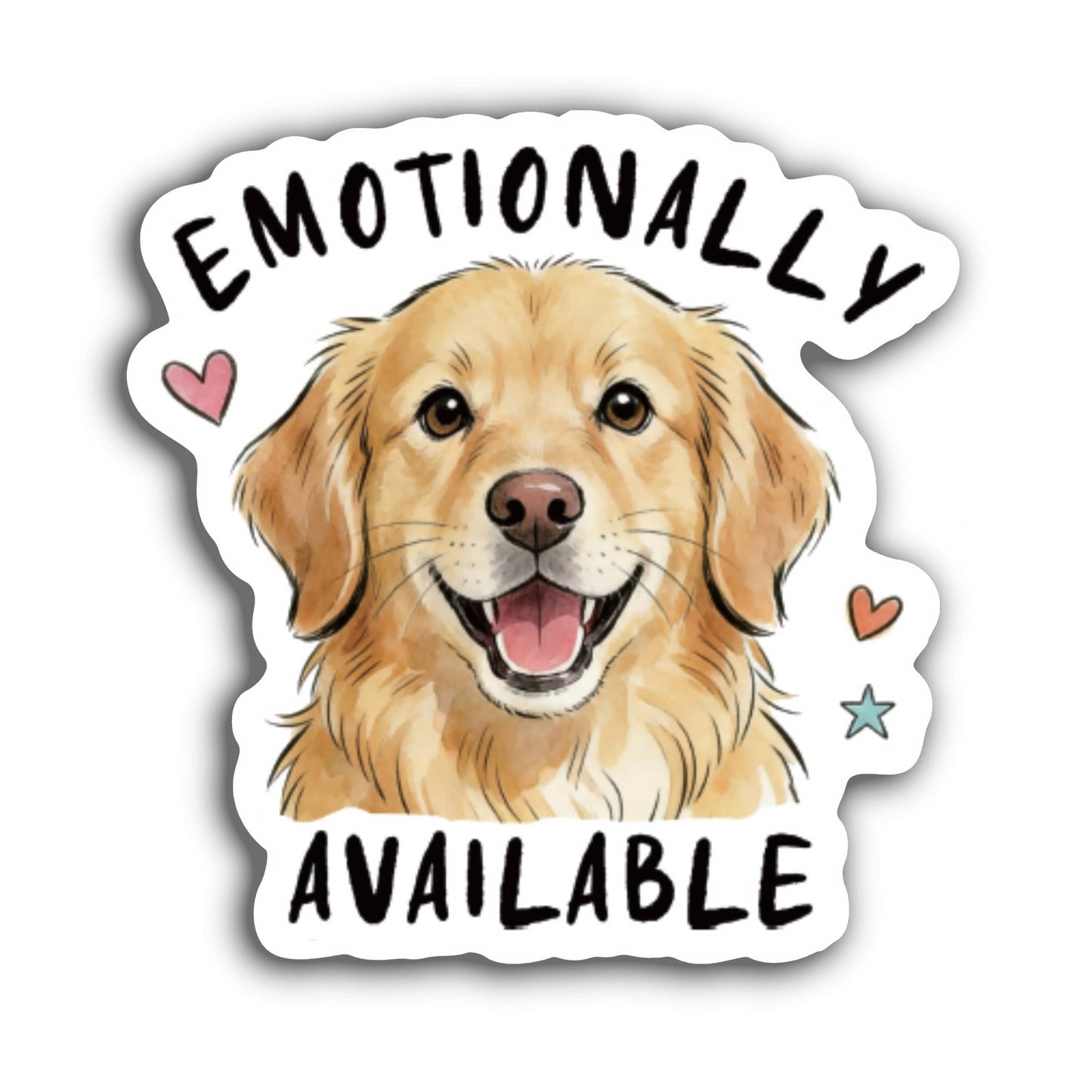 Emotionally Available Dog Sticker