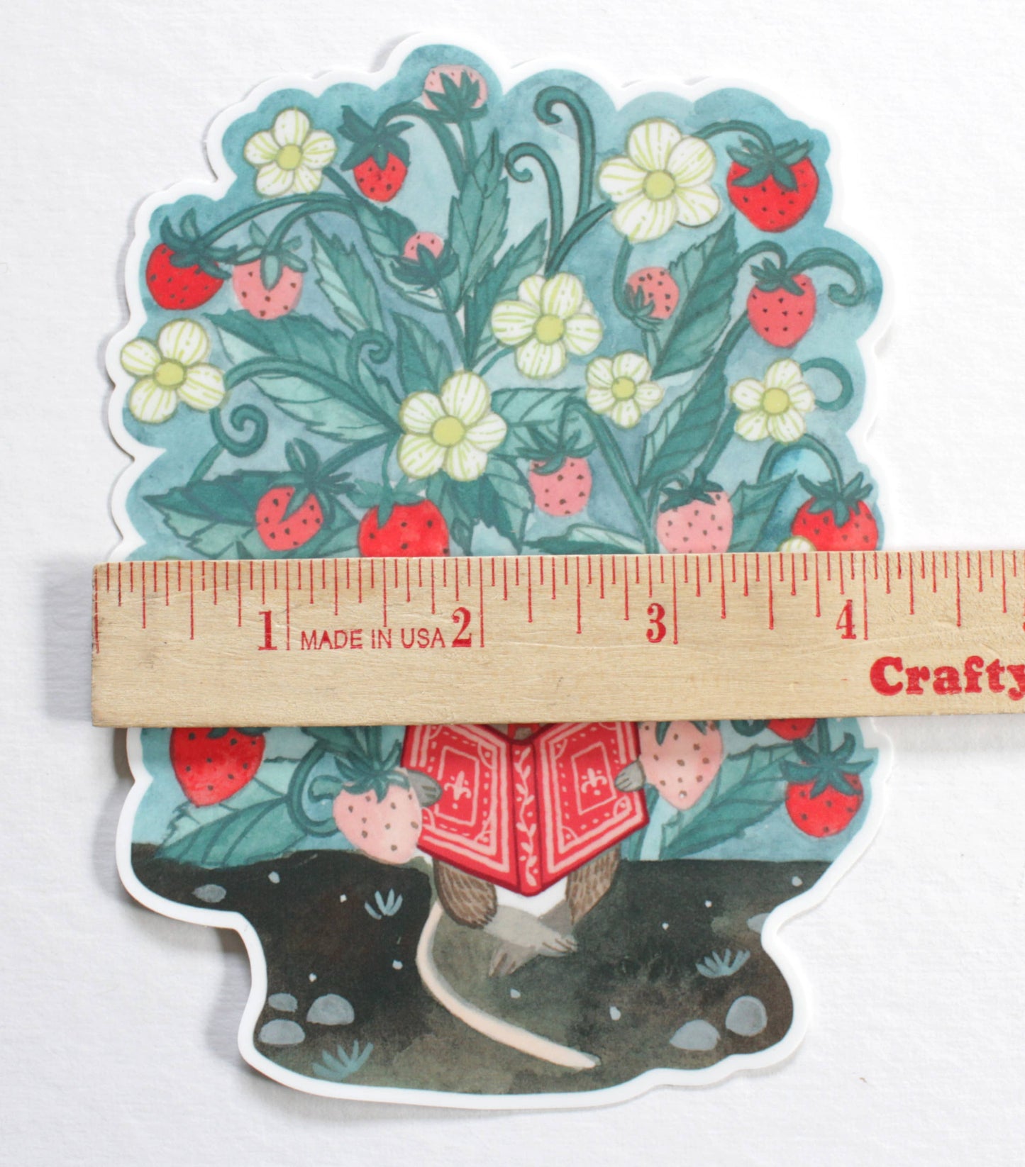 Bookworm Mouse Sticker