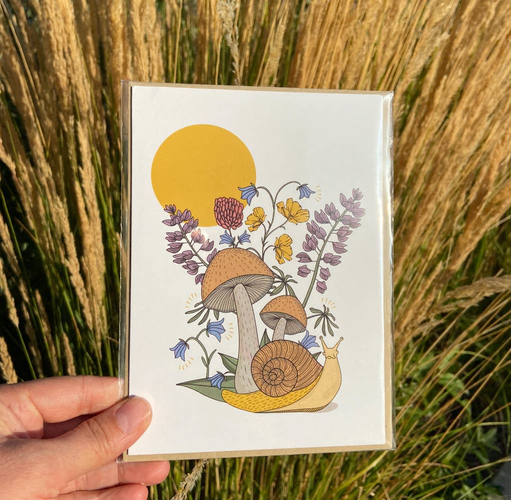 Sweet Snail Greeting Card